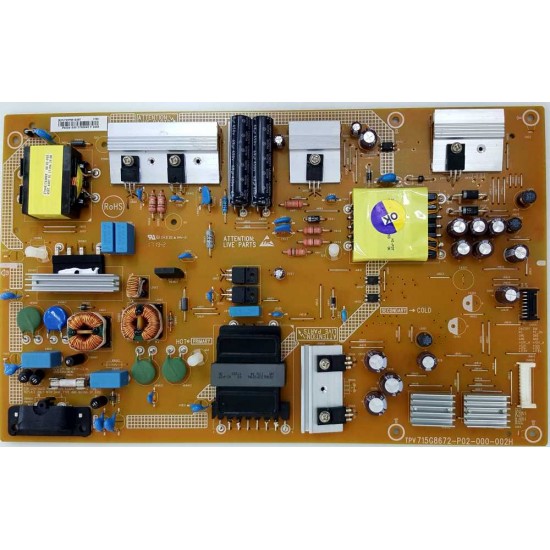 715G8672-P02-000-002H , TPT500U1-DJ6QE1N , 50PUS6262 , Power Board , Besleme Kartı , PSU