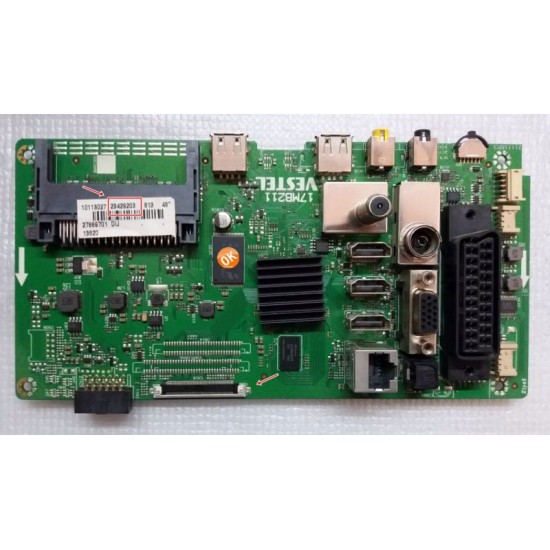 17MB211, 23429203, Regal 48R6000F, Main Board, Ana Kart, VES480UNDS-2D