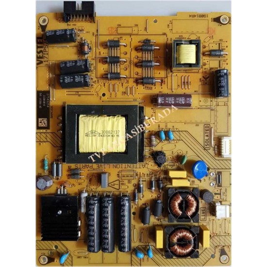 23309016 , 17IPS71 , 190814R4 , VESTEL 43FA8500 Power Board, 17IPS71, 23309016, 190814R4, VESTEL 43FA8500, Power Board, Besleme, VES430UNSL-3D-U01